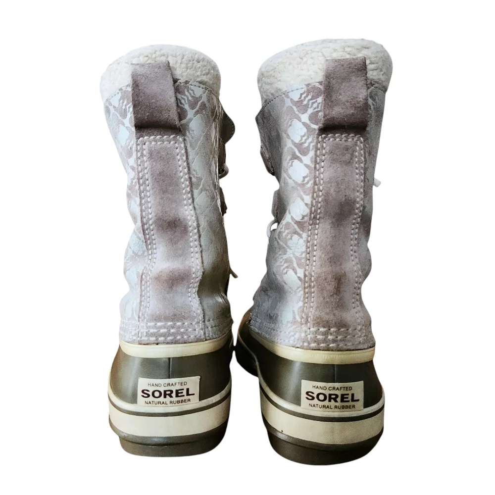 Sorel Laurel Leaf 1964 Diamond Boots | Size 10 | Waterproof Winter Lace-Up - Picture 8 of 14